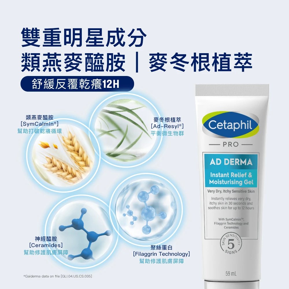 Cetaphil舒特膚 AD益膚康瞬效舒敏凝膠